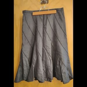 Black fit and flare skirt